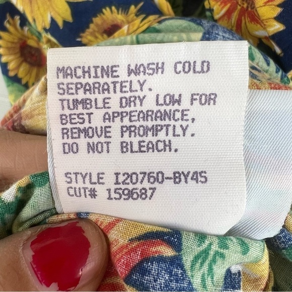 90s Sunflower Sundress Girls Size 16 - Picture 10 of 12